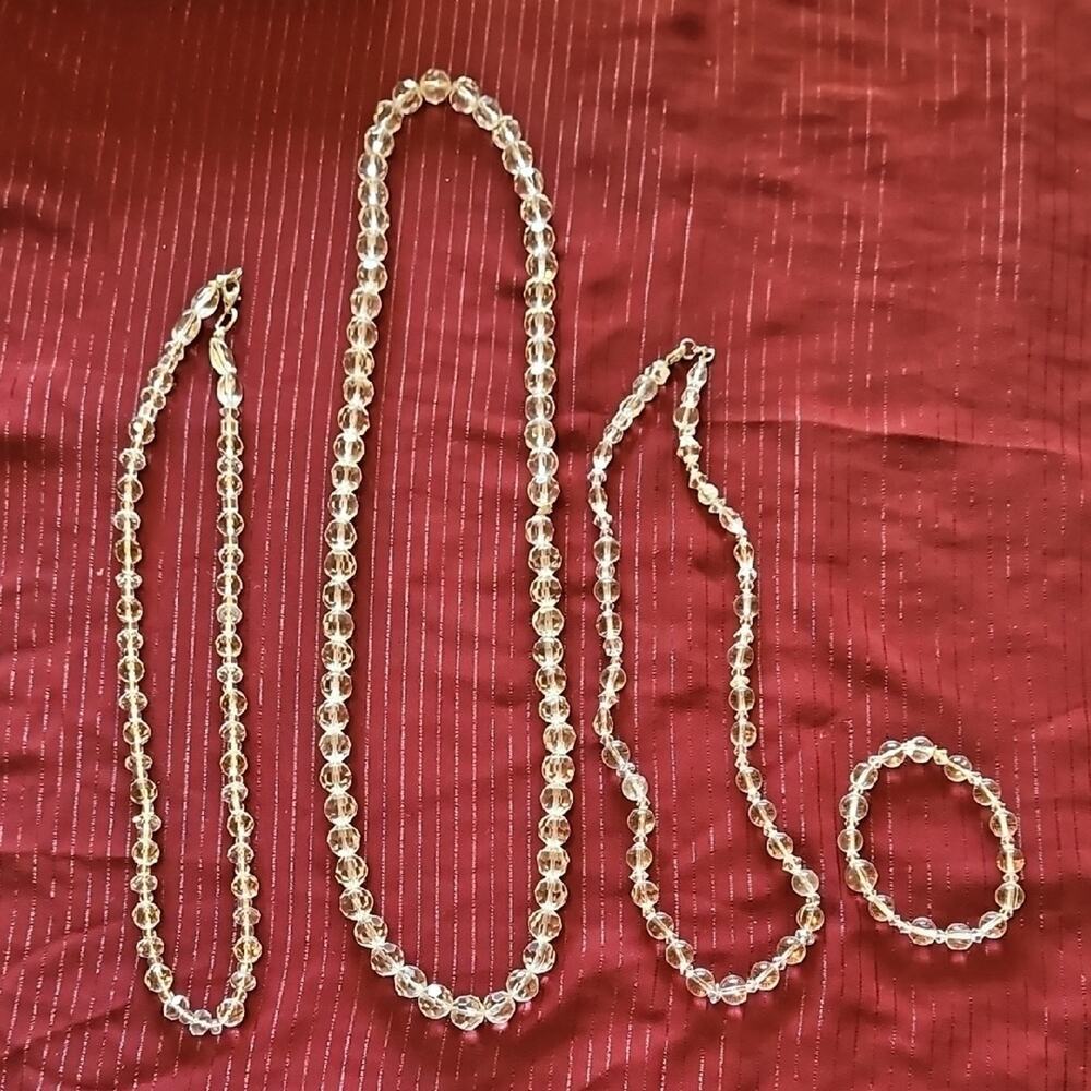 3 Assorted Handmade Beaded Necklaces and Bracelet